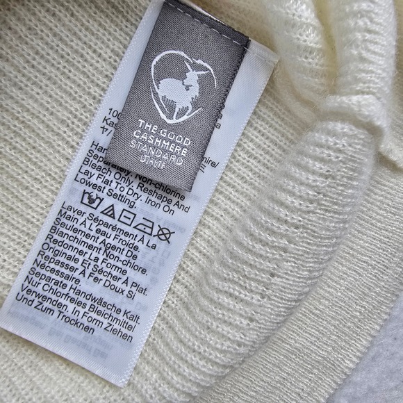 J. Crew NWT Ribbed Featherweight Cashmere Knit Short Sleeve Top Ivory Cream M - Picture 7 of 11